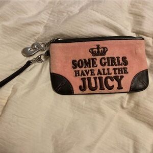 Juicy Couture Pink and Brown Wristlet